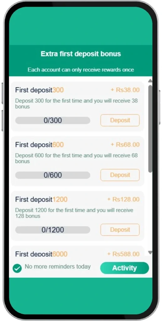 First Deposit Bonus